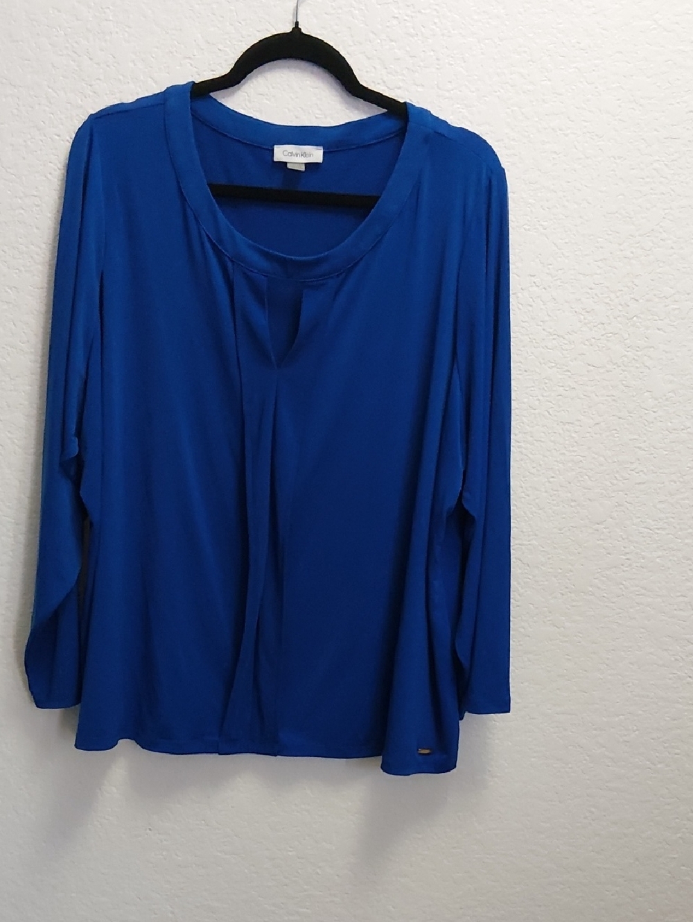 Calvin Klein Women's Cobalt Blue Long-Sleeve Tee